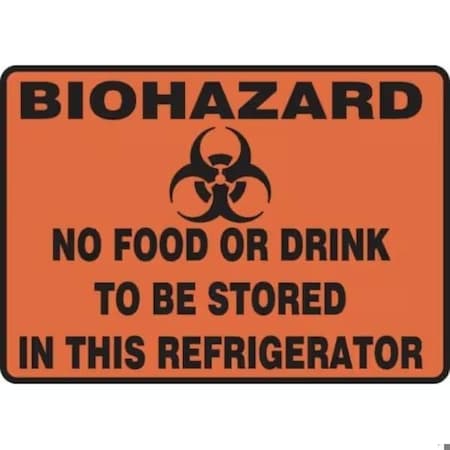 Accuform BIOHAZARD SAFETY SIGN NO FOOD OR MBHZ528XT MBHZ528XT
